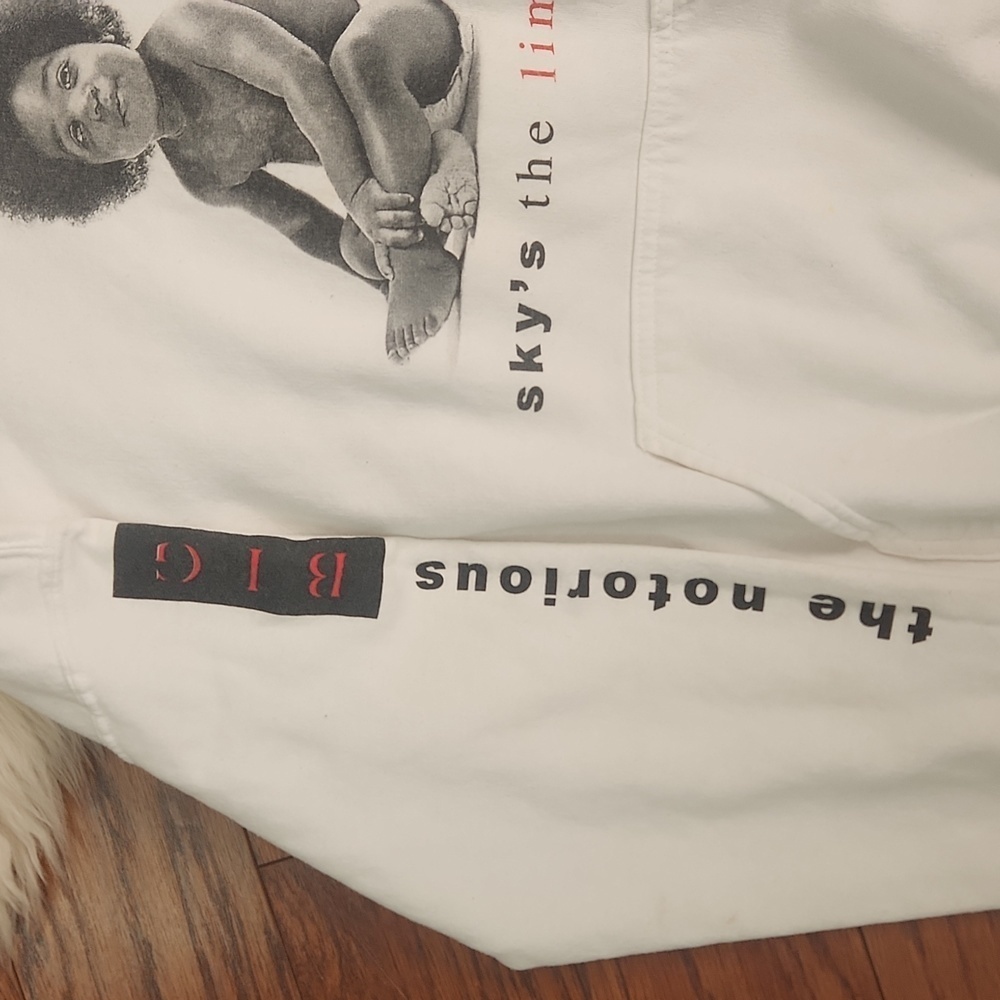 Notorious BIG White Hooded Sweatshirt - Picture 4 of 7